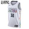Maillot Basket Enfant Denver Nuggets Aaron Gordon 2024-25 Nike City Edition Blanc Swingman
